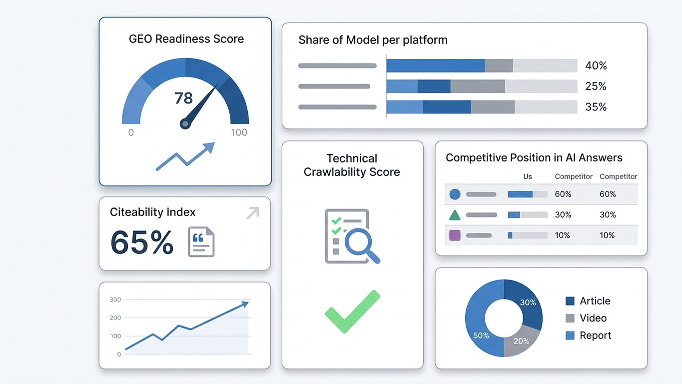 De 7 rapportagemetrics die uw board wilt zien voor AI-zichtbaarheid