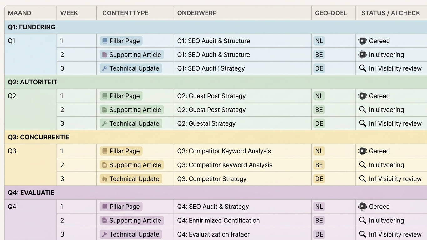 How to Build a GEO-Driven Content Calendar for 12 Months