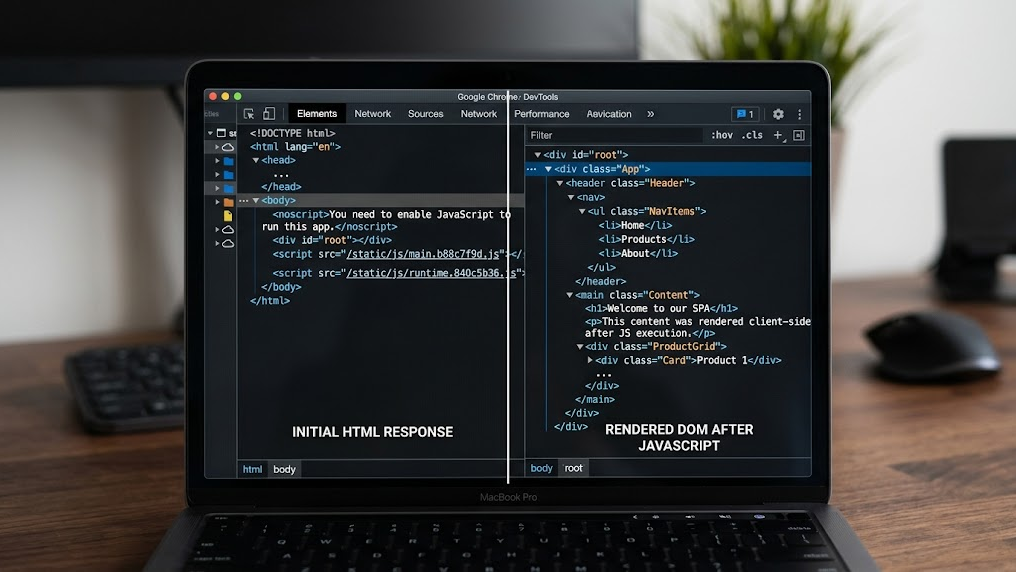 Server-side rendering vs client-side: what AI-crawlers really see on your site